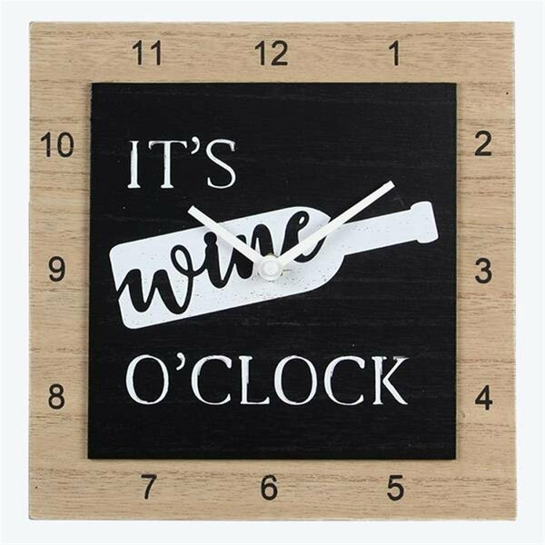 Youngs Wood Tabletop Wine Clock 11270